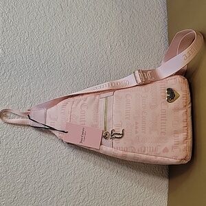 Juicy Couture Pink and Gold Crossbody sling Bag